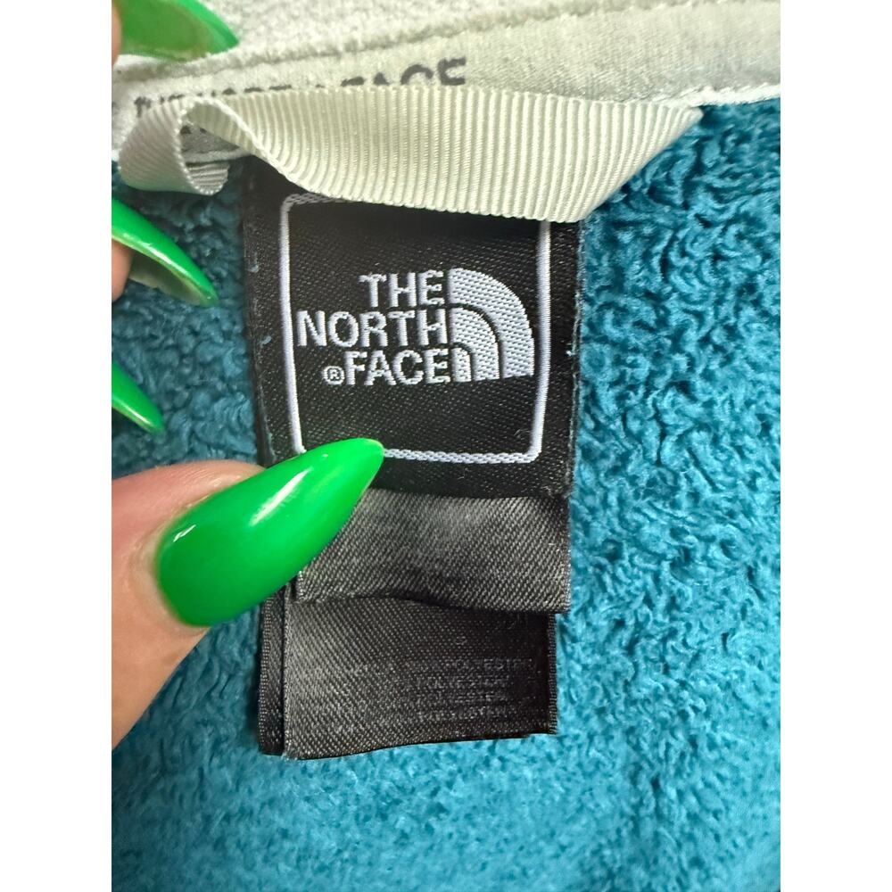 The North Face womens turquoise full zip fleece size M - Picture 6 of 7